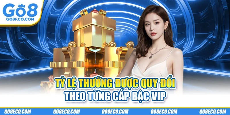 Tỷ lệ thưởng được quy đổi theo từng cấp bậc VIP